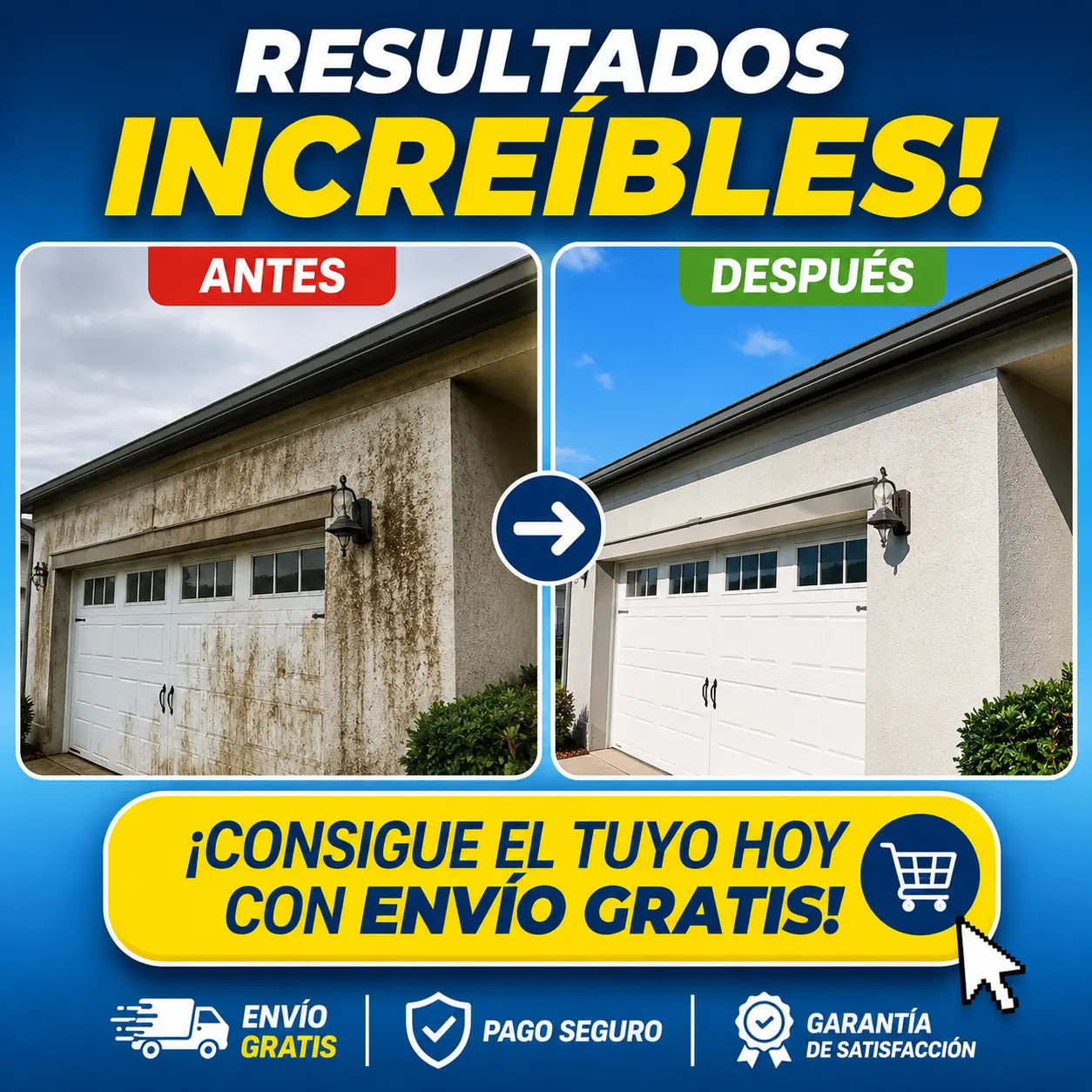 "¡Limpia todo tu hogar y tu coche en minutos, sin riesgos y sin esfuerzo!"