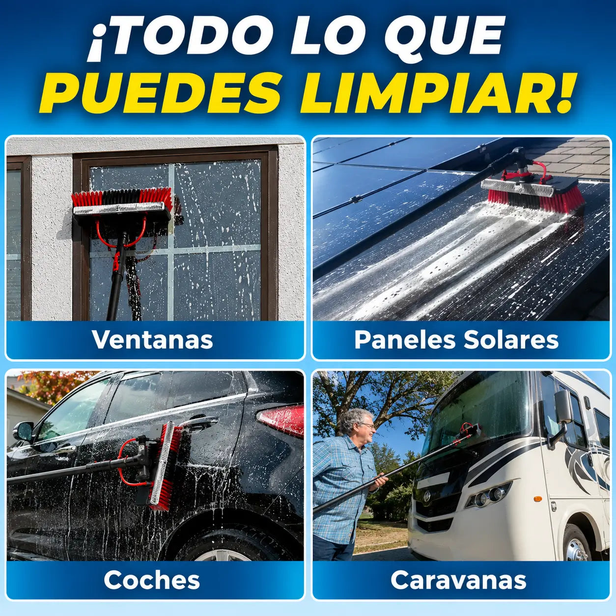 "¡Limpia todo tu hogar y tu coche en minutos, sin riesgos y sin esfuerzo!"